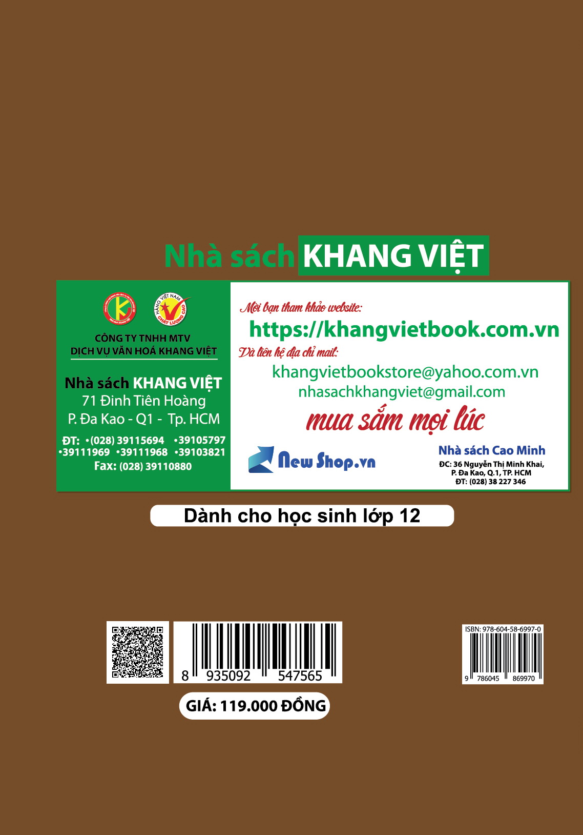 Bìa sau Hướng Dẫn Ôn Tập Nhanh - Hiệu Quả Câu Hỏi Và Bài tập Trắc Nghiệm Lịch Sử 12